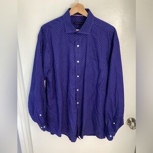 Classic Navy Polka Dot Shirt 16.5